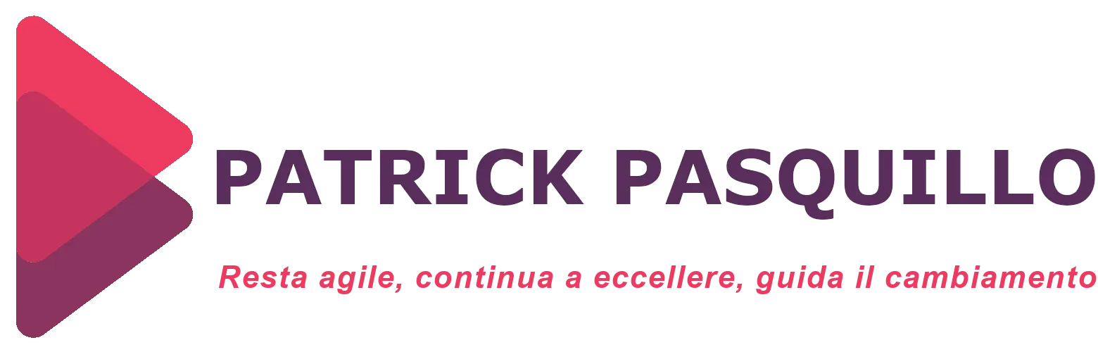 Logo Patrick Pasquillo - Resta agile, continua a eccellere, guida il cambiamento